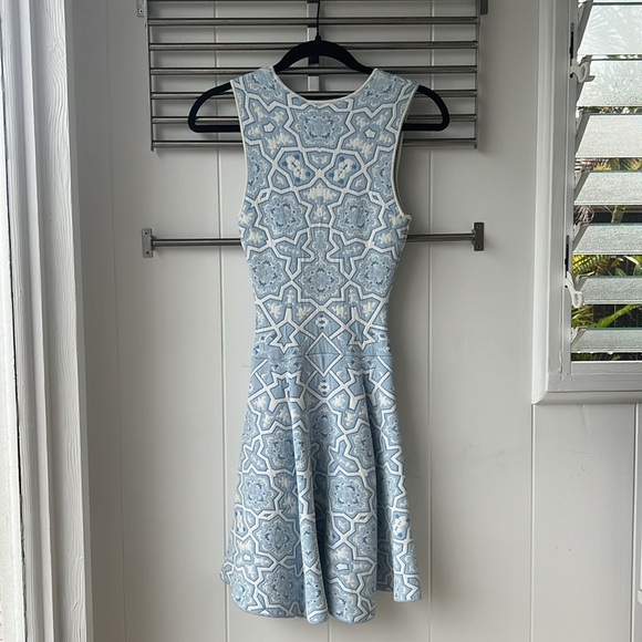 NWT Torn by Ronny Kobo Blue Tina Marrakech Tile Knit Fit Flare Sz XS - Picture 5 of 6